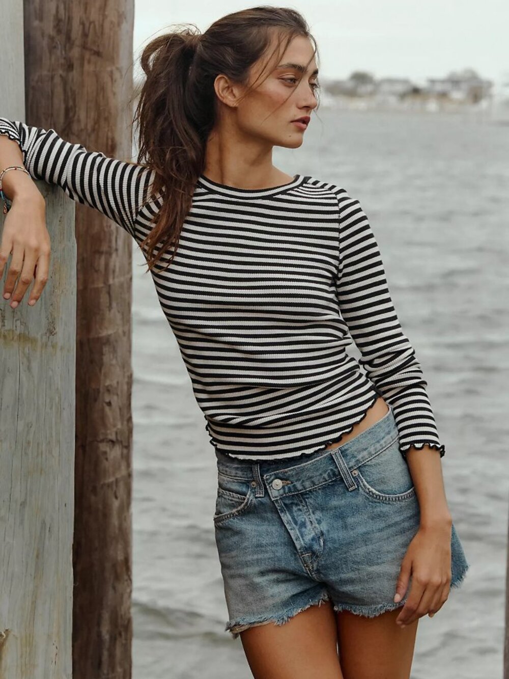 We The Free Easy Does It Striped Long Sleeve Tee